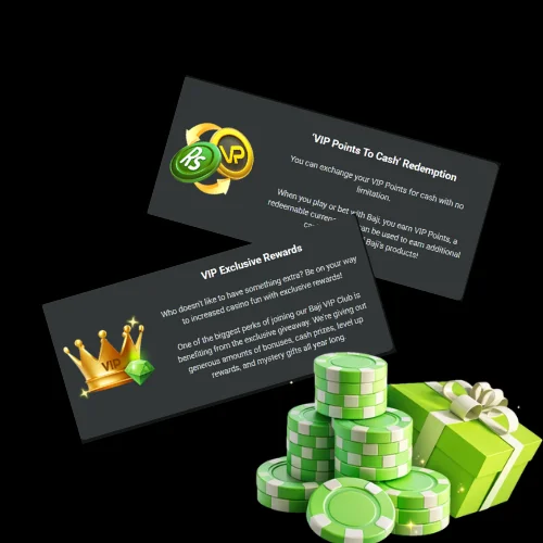 Baji VIP Club showing exclusive rewards